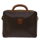 CELINE Macadam Canvas Hand Bag PVC 2way Brown Auth 66506-2