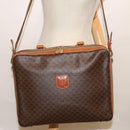 CELINE Macadam Canvas Hand Bag PVC 2way Brown Auth 66506-26