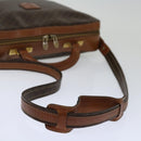CELINE Macadam Canvas Hand Bag PVC 2way Brown Auth 66506-6