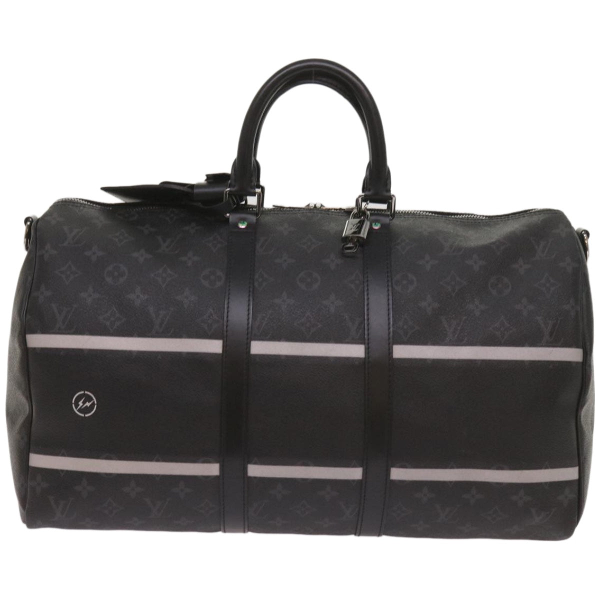 LOUIS VUITTON Eclipse Fragment Keepall Bandouliere 45 Bag M43278 LV Auth 66508S