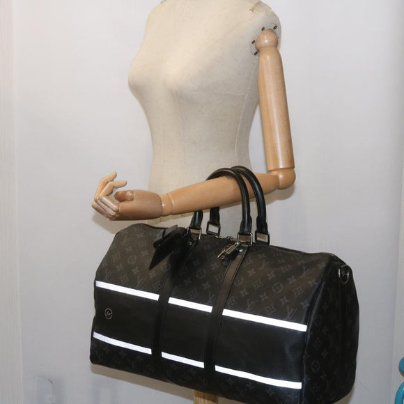 LOUIS VUITTON Eclipse Fragment Keepall Bandouliere 45 Bag M43278 LV Auth 66508S