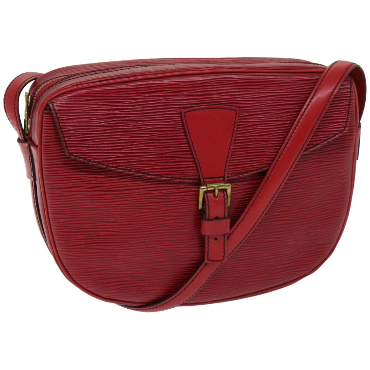 LOUIS VUITTON Epi Jeune Fille MM Shoulder Bag Red M52157 LV Auth 66522