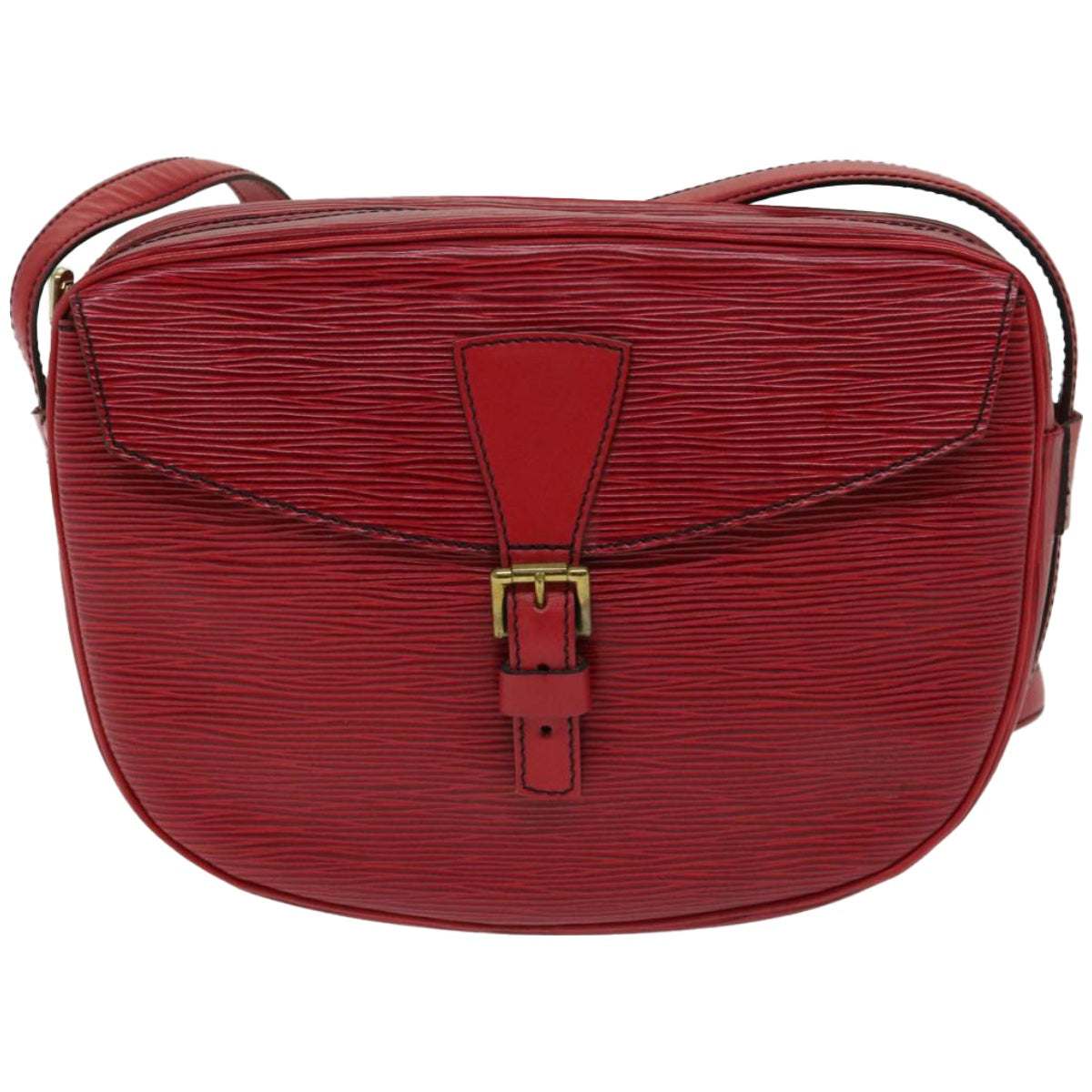 LOUIS VUITTON Epi Jeune Fille MM Shoulder Bag Red M52157 LV Auth 66522