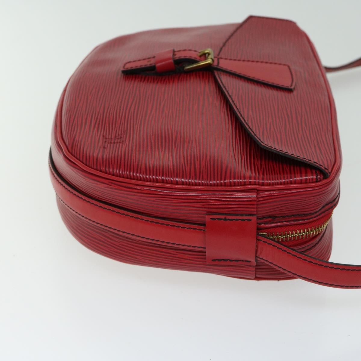 LOUIS VUITTON Epi Jeune Fille MM Shoulder Bag Red M52157 LV Auth 66522