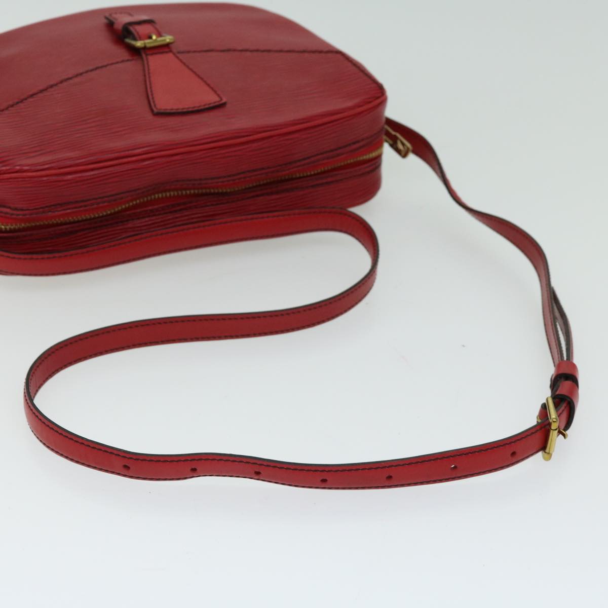 LOUIS VUITTON Epi Jeune Fille MM Shoulder Bag Red M52157 LV Auth 66522