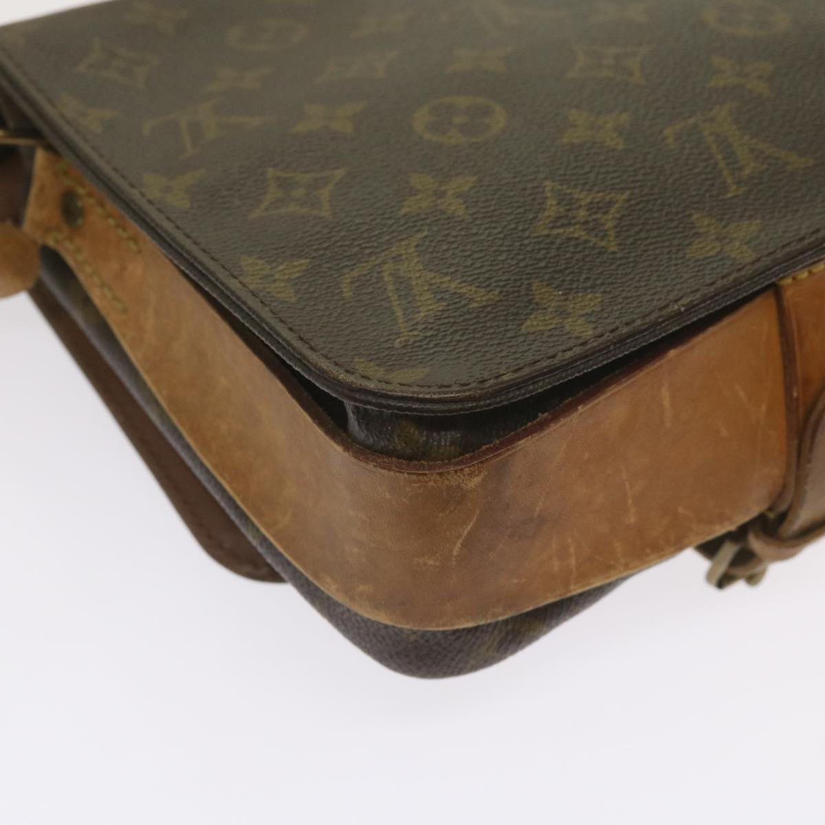 LOUIS VUITTON Monogram Cartouchiere MM Shoulder Bag M51253 LV Auth 66529