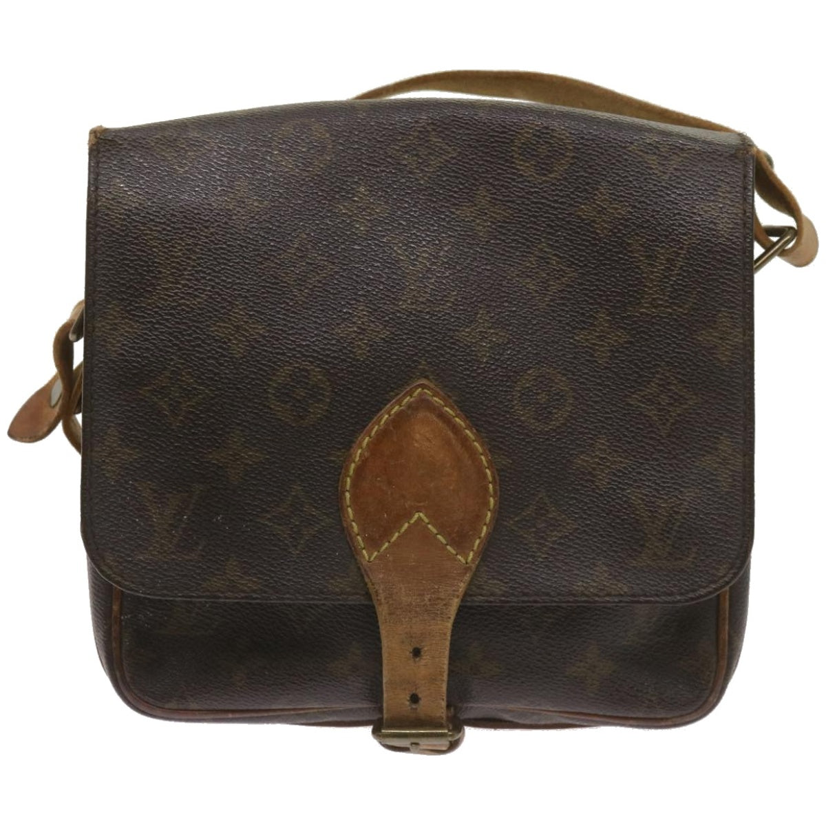 LOUIS VUITTON Monogram Cartouchiere MM Shoulder Bag M51253 LV Auth 66529