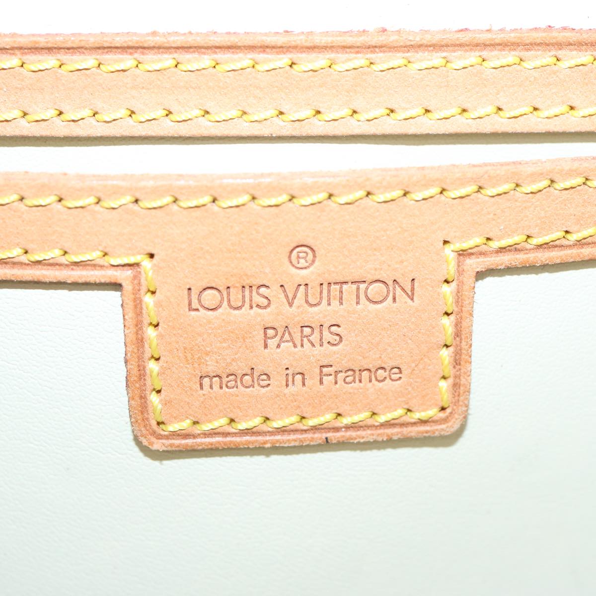 LOUIS VUITTON Monogram Vernis Pochette Fleur Bag Yellow M91118 LV Auth 66530