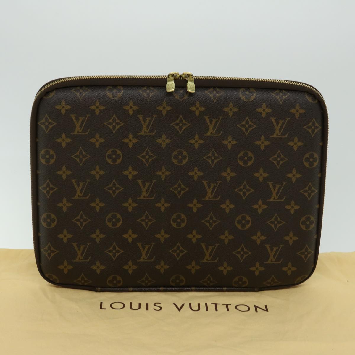 LOUIS VUITTON Monogram Computer Sleeve PM PC Case M56396 LV Auth 66546