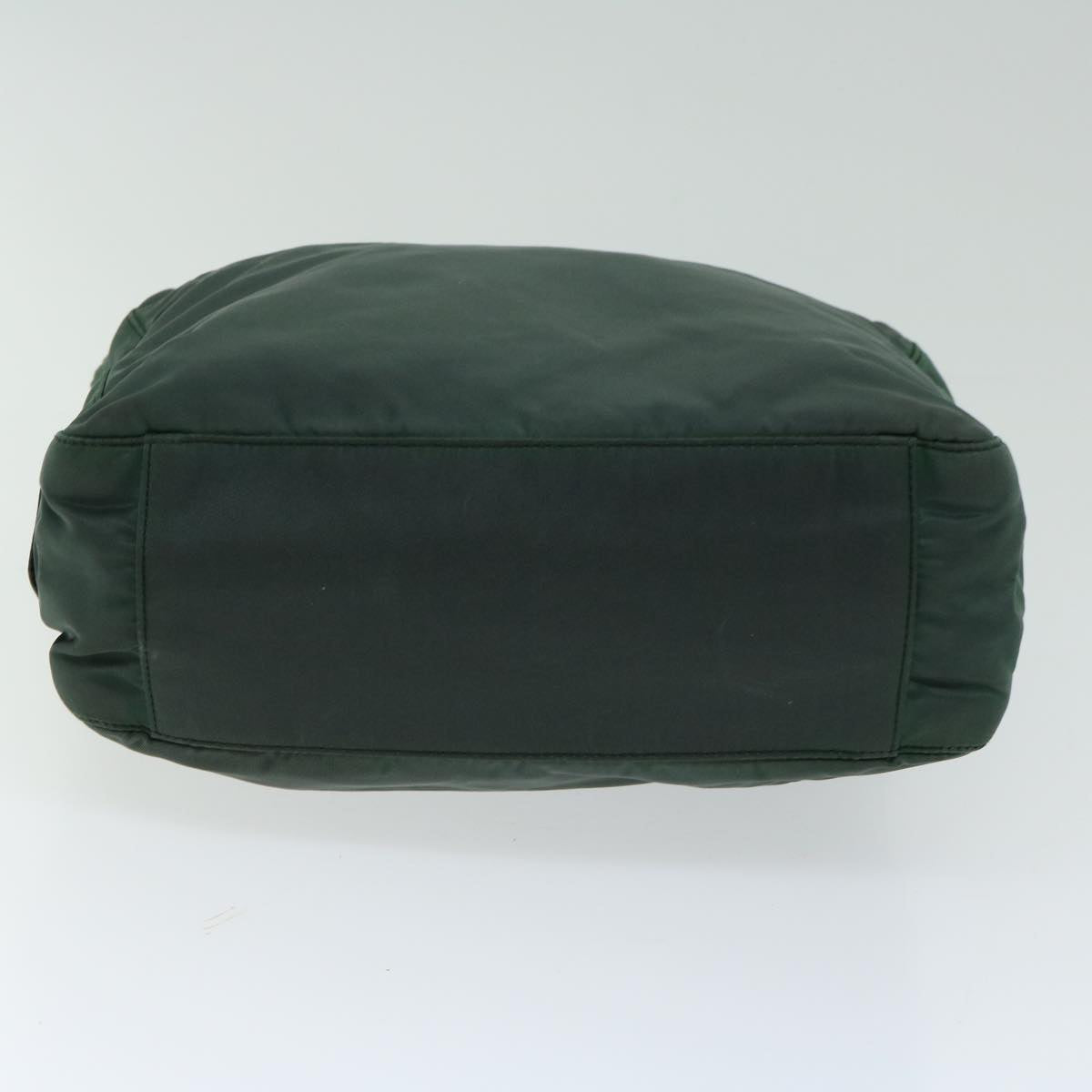 PRADA Hand Bag Nylon Green Auth 66598