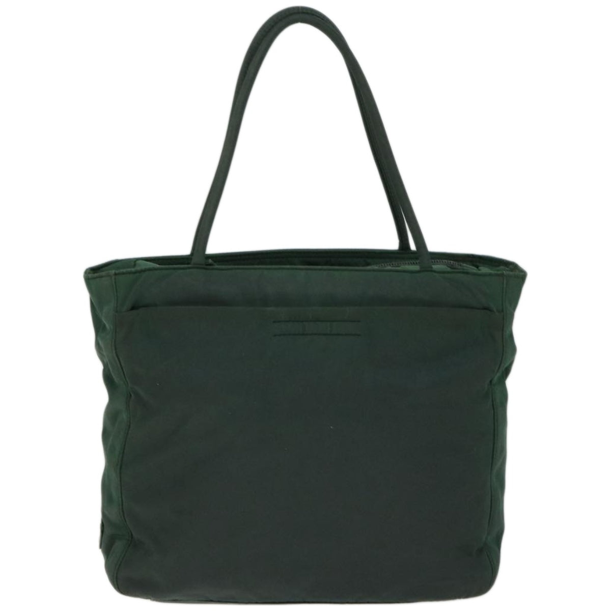 PRADA Hand Bag Nylon Green Auth 66598 - 0