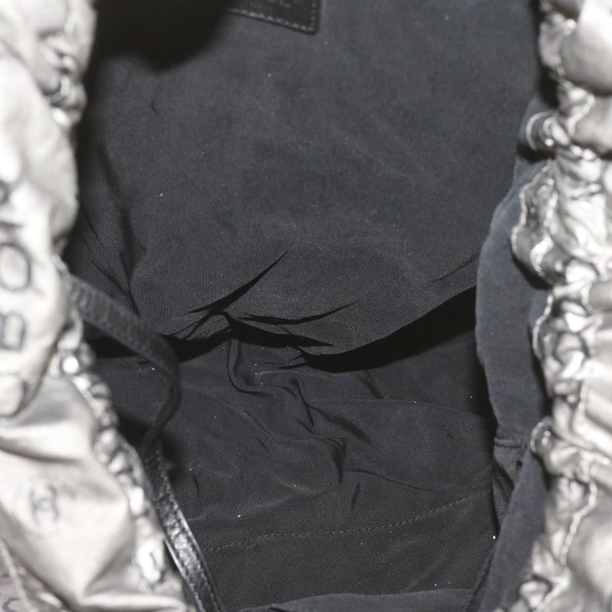 CHANEL Unlimited Tote Bag Nylon Silver CC Auth 66608