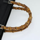 GUCCI Bamboo Hand Bag Nylon 2way Black 001 1095 1878 Auth 66621-8