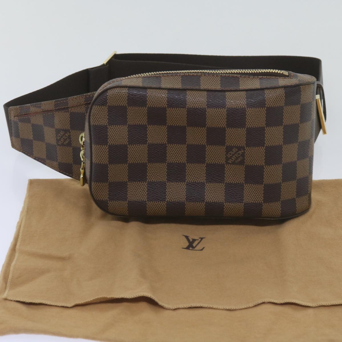 LOUIS VUITTON Damier Ebene Geronimos Shoulder Bag N51994 LV Auth 66694