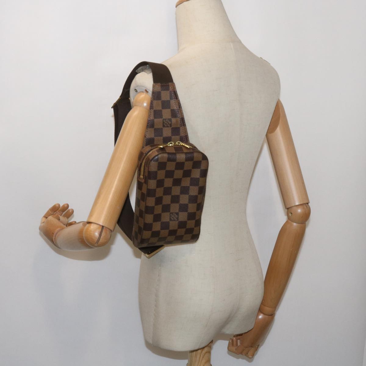 LOUIS VUITTON Damier Ebene Geronimos Shoulder Bag N51994 LV Auth 66694