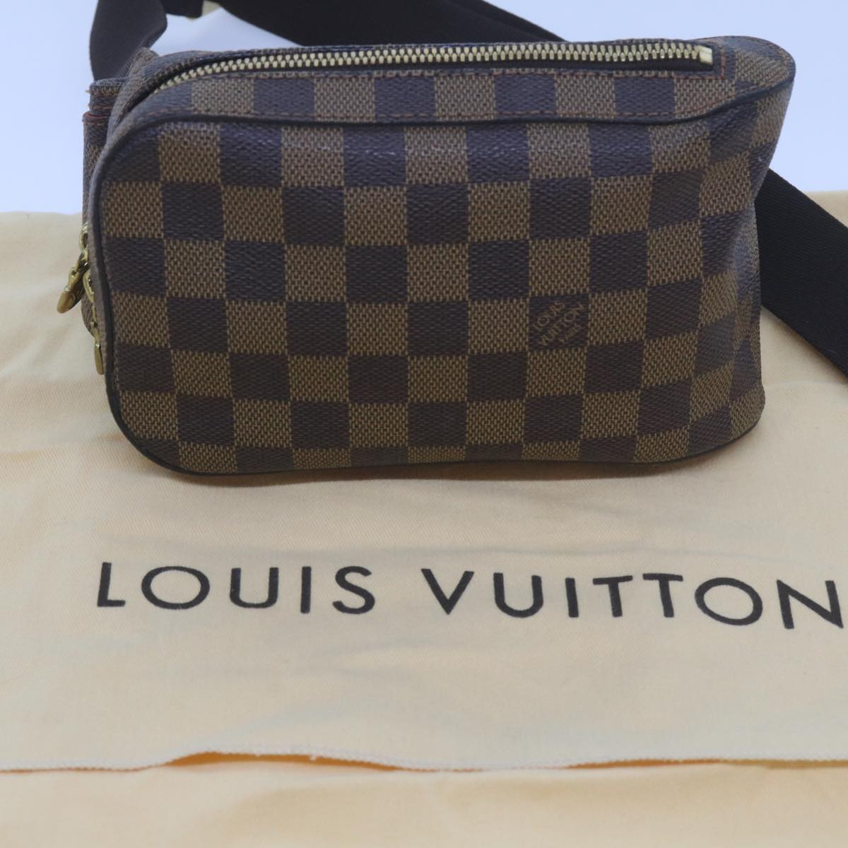 LOUIS VUITTON Damier Ebene Geronimos Shoulder Bag N51994 LV Auth 66698