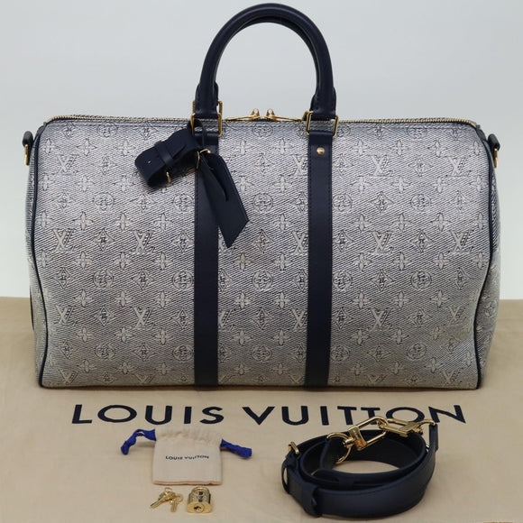 LOUIS VUITTON Gelamineerde Jacquard Keepall Bandouliere 45 Tas M22923 Auth 66710SM