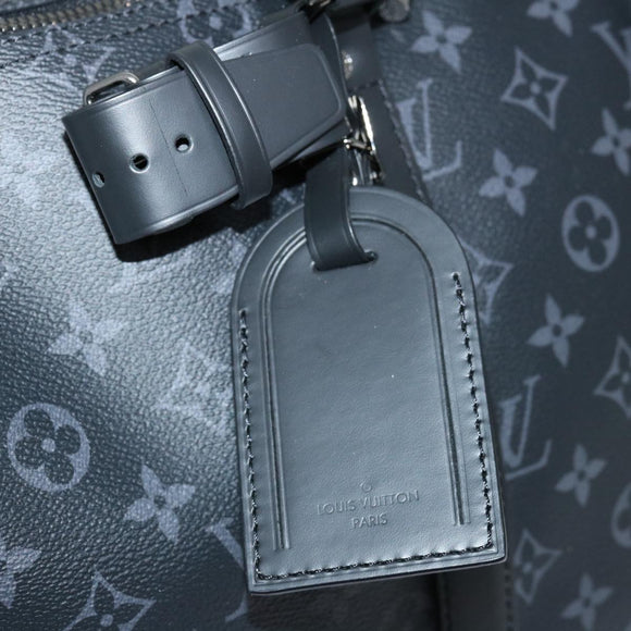 LOUIS VUITTON Monogram Eclipse Keepall Bandouliere 45 Bag M40569 LV Auth 66711SM
