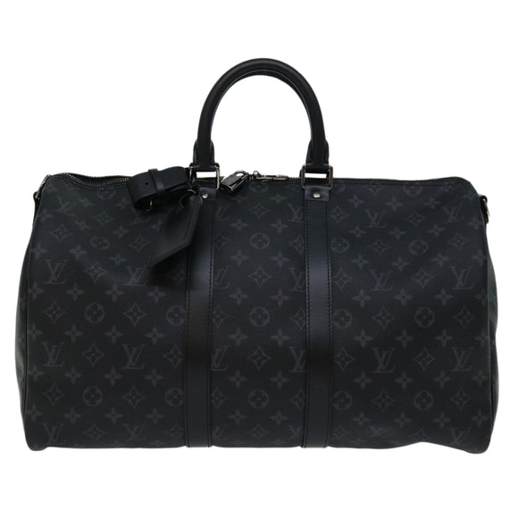 LOUIS VUITTON Monogram Eclipse Keepall Bandouliere 45 Bag M40569 LV Auth 66711SM