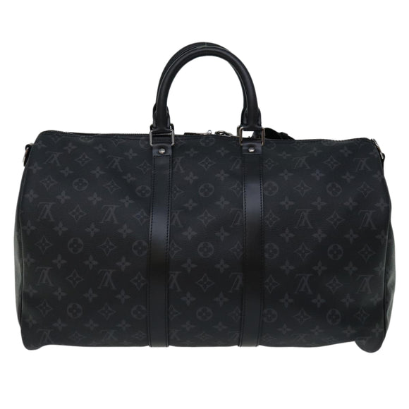 LOUIS VUITTON Monogram Eclipse Keepall Bandouliere 45 Bag M40569 LV Auth 66711SM