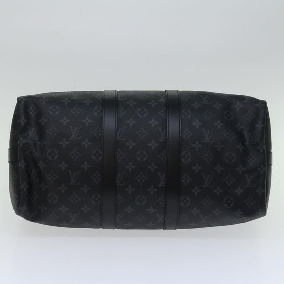LOUIS VUITTON Monogram Eclipse Keepall Bandouliere 45 Bag M40569 LV Auth 66711SM