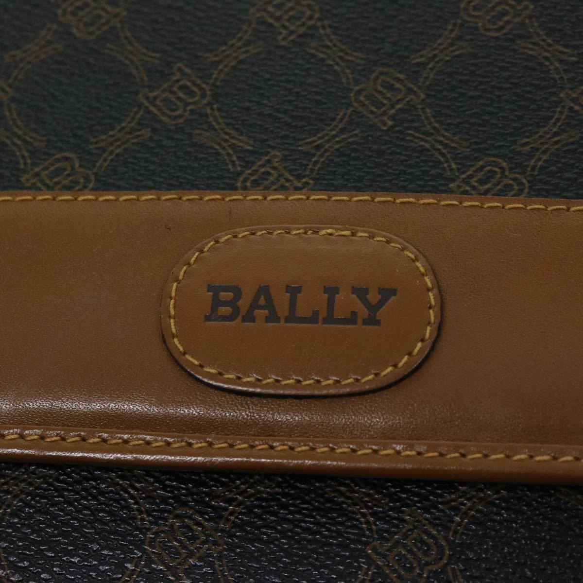 BALLY Shoulder Bag PVC Leather Brown Auth 66713