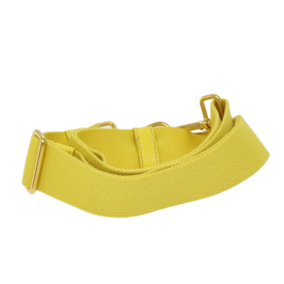 PRADA Adjustable Shoulder Strap Canvas 24.4""""""""-42.1"""""""" Yellow Auth 66725