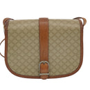 CELINE Macadam Canvas Shoulder Bag Beige Auth 66746-2