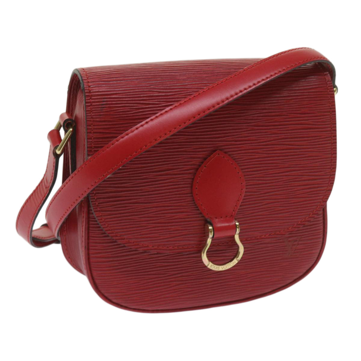 LOUIS VUITTON Epi Saint Cloud PM Shoulder Bag Red M52217 LV Auth 66747