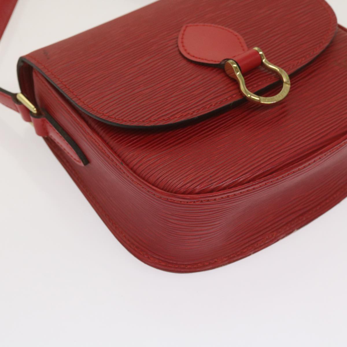 LOUIS VUITTON Epi Saint Cloud PM Shoulder Bag Red M52217 LV Auth 66747