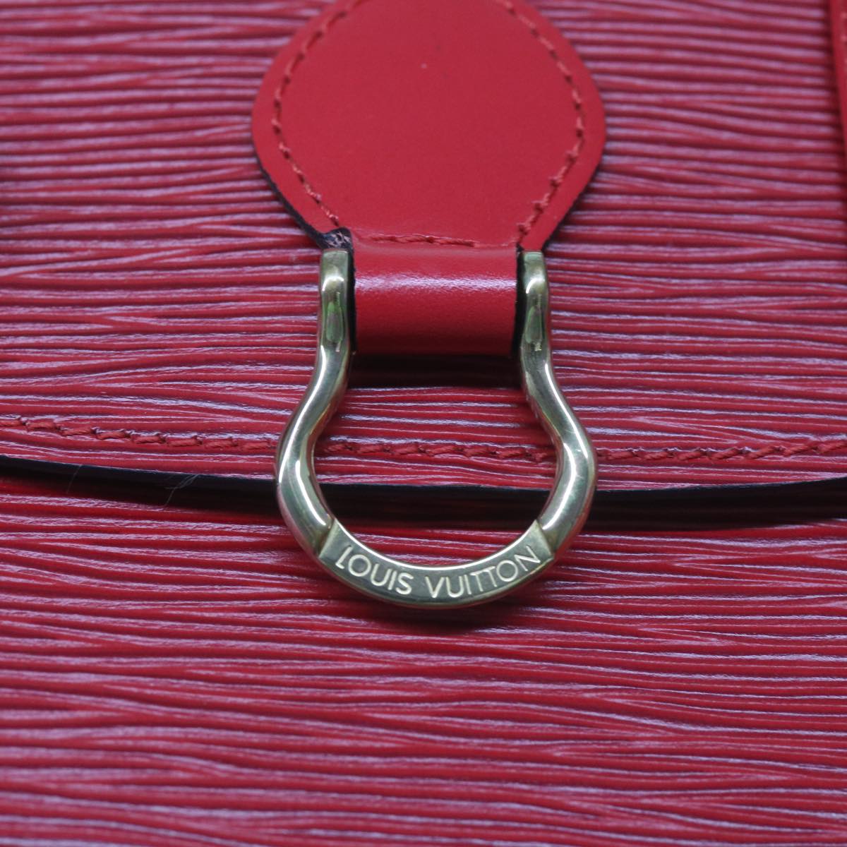 LOUIS VUITTON Epi Saint Cloud PM Shoulder Bag Red M52217 LV Auth 66747