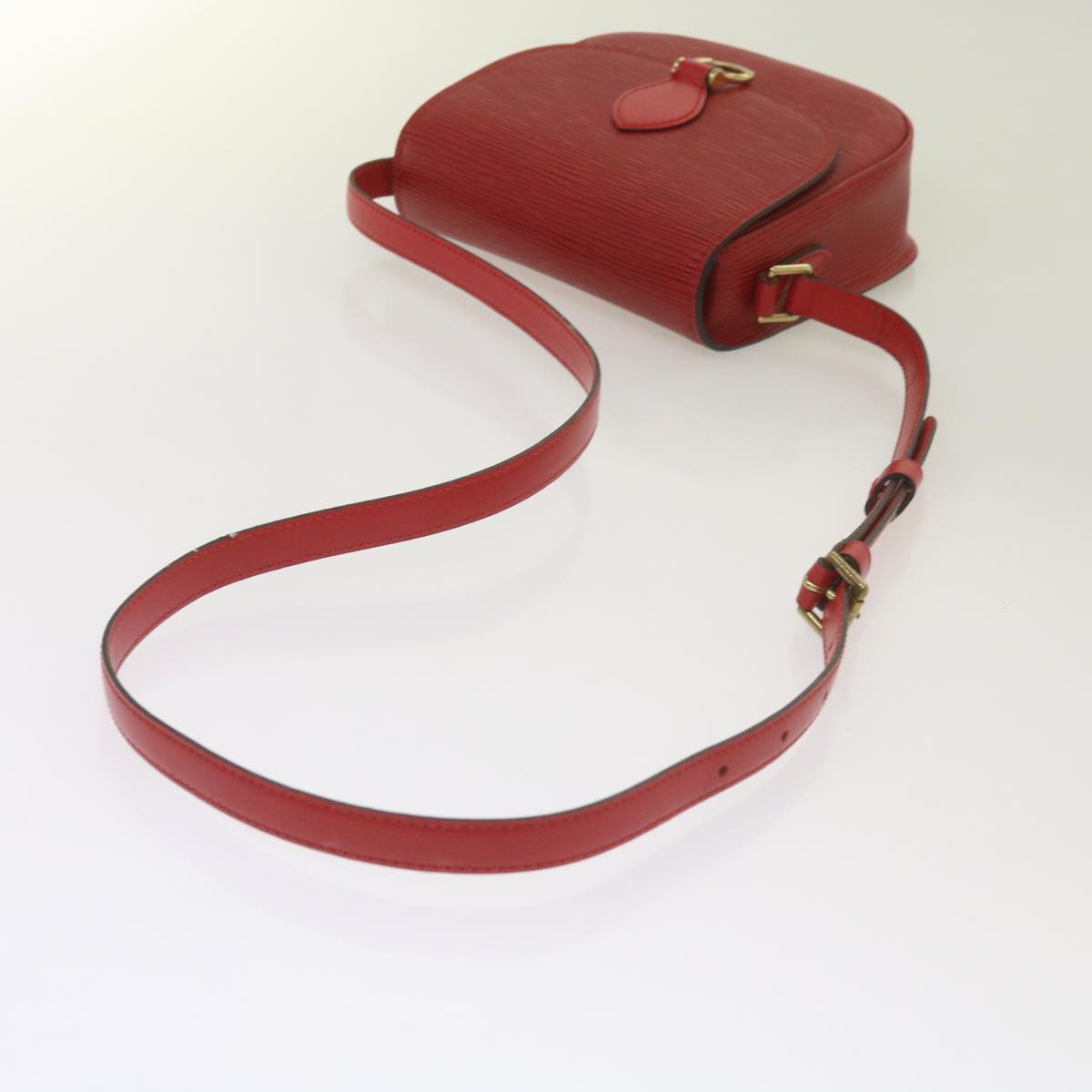 LOUIS VUITTON Epi Saint Cloud PM Shoulder Bag Red M52217 LV Auth 66747