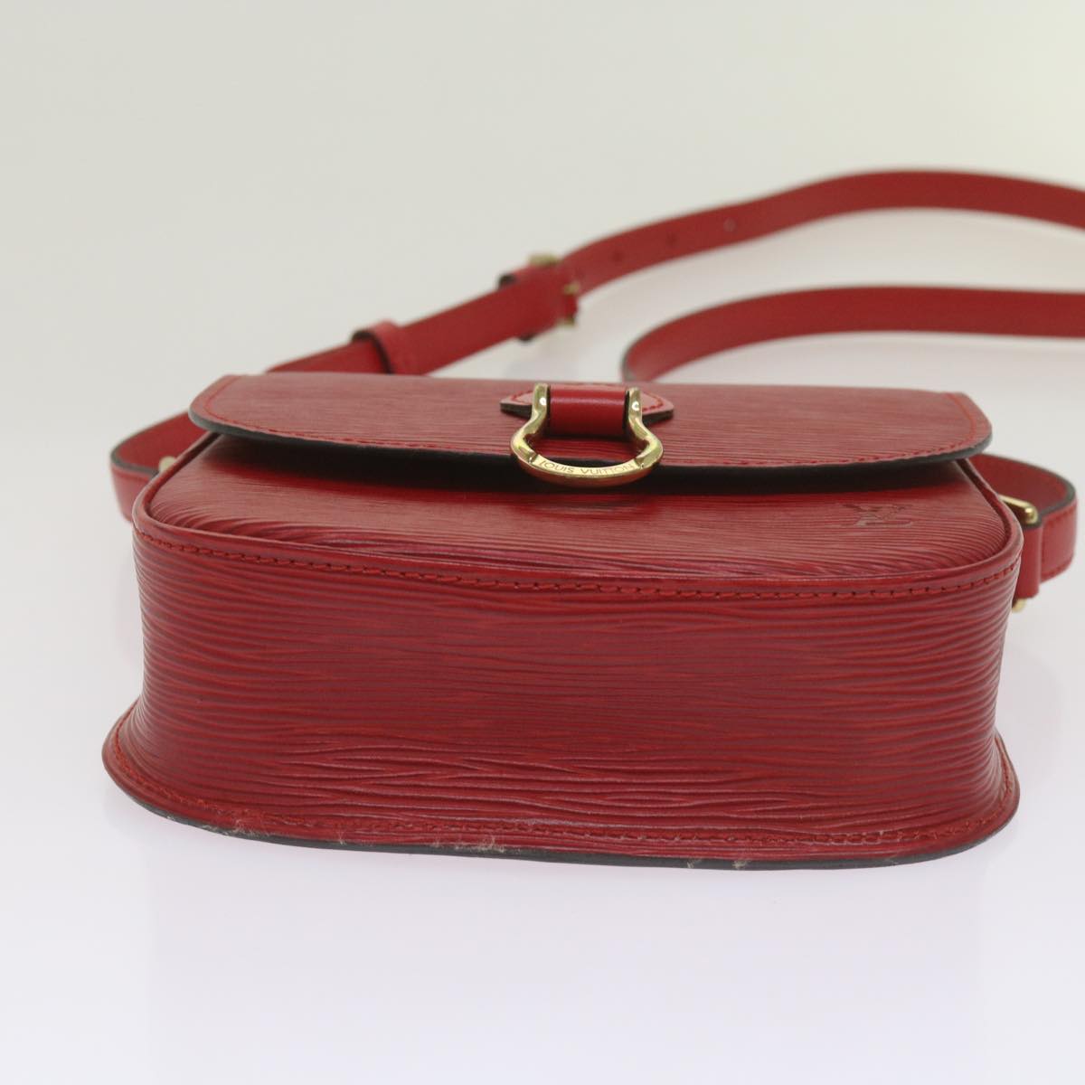 LOUIS VUITTON Epi Saint Cloud PM Shoulder Bag Red M52217 LV Auth 66747