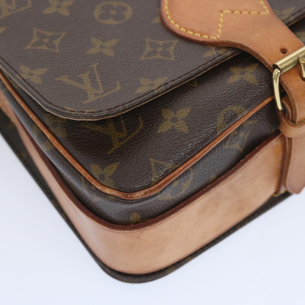 LOUIS VUITTON Monogram Cartouchiere MM Shoulder Bag M51253 LV Auth 66750