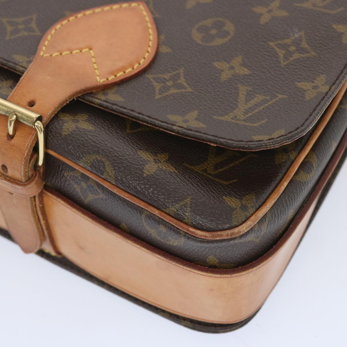 LOUIS VUITTON Monogram Cartouchiere MM Shoulder Bag M51253 LV Auth 66750