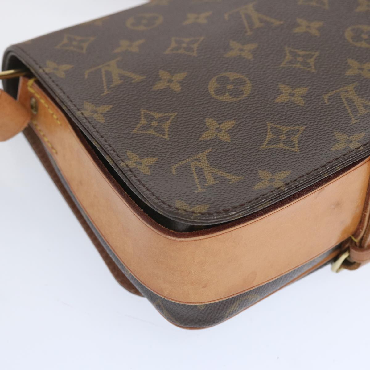 LOUIS VUITTON Monogram Cartouchiere MM Shoulder Bag M51253 LV Auth 66750