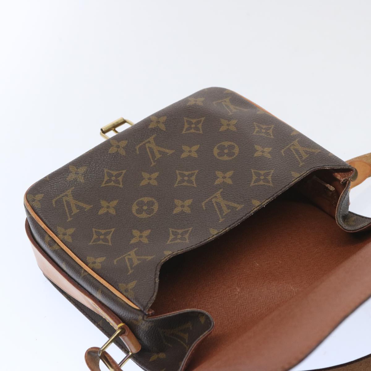 LOUIS VUITTON Monogram Cartouchiere MM Shoulder Bag M51253 LV Auth 66750