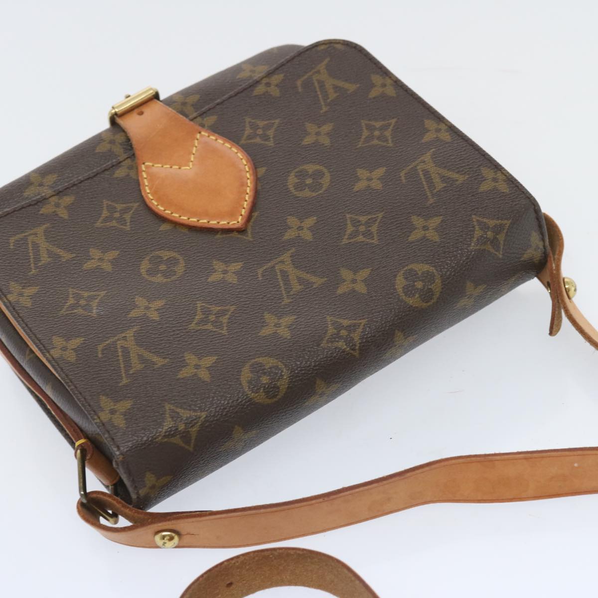 LOUIS VUITTON Monogram Cartouchiere MM Shoulder Bag M51253 LV Auth 66750