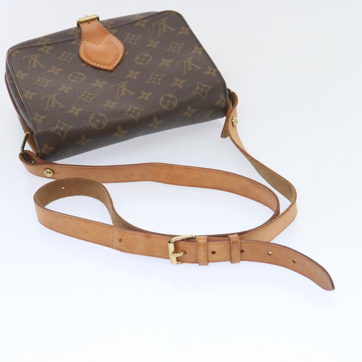 LOUIS VUITTON Monogram Cartouchiere MM Shoulder Bag M51253 LV Auth 66750