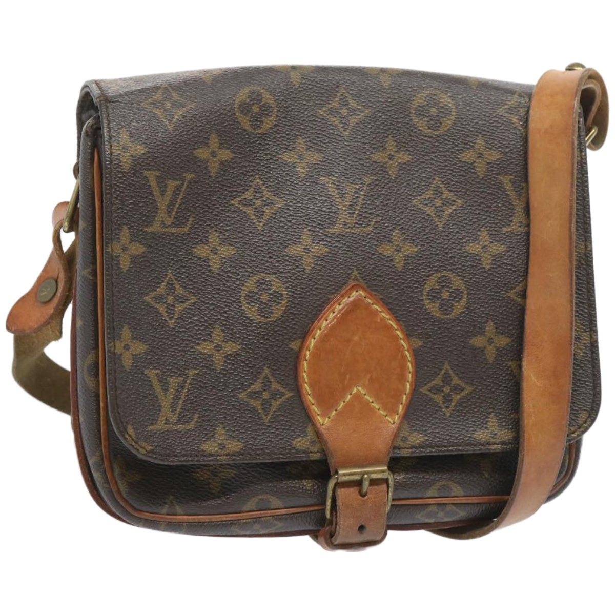 LOUIS VUITTON Monogram Cartouchiere MM Shoulder Bag M51253 LV Auth 66751