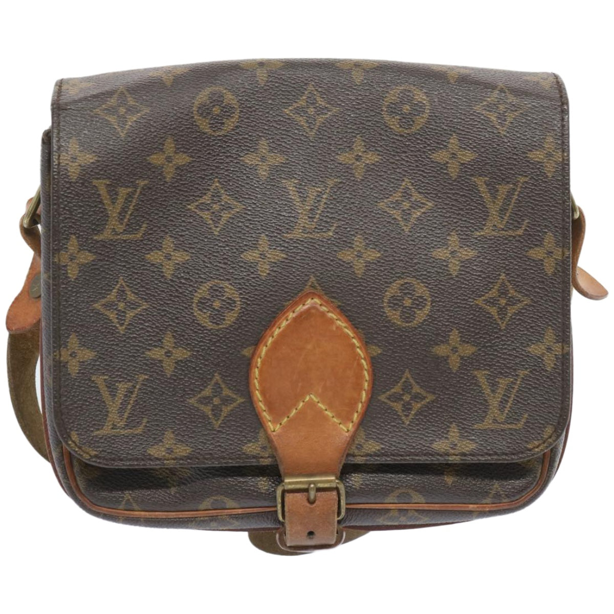 LOUIS VUITTON Monogram Cartouchiere MM Shoulder Bag M51253 LV Auth 66751