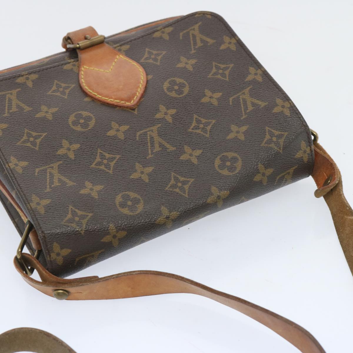 LOUIS VUITTON Monogram Cartouchiere MM Shoulder Bag M51253 LV Auth 66751