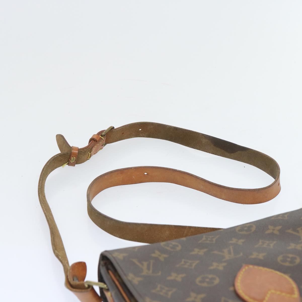 LOUIS VUITTON Monogram Cartouchiere MM Shoulder Bag M51253 LV Auth 66751