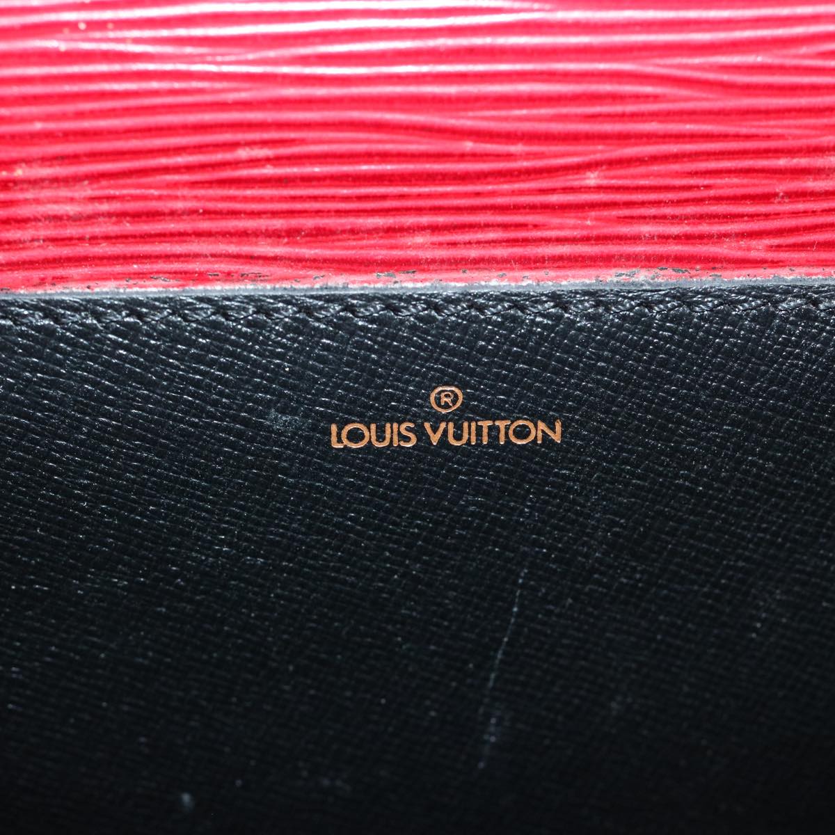 LOUIS VUITTON Epi Porte Documents Bandouliere Briefcase Red LV Auth 66780