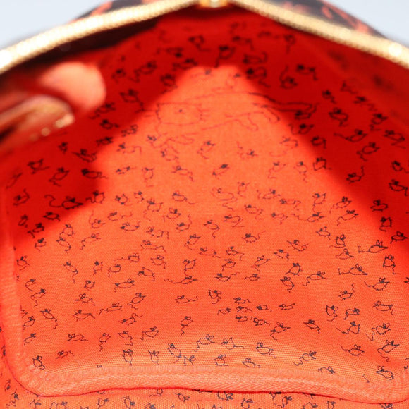 LOUIS VUITTON Catgram Speedy Bandouliere 30 Hand Bag Brown M44401 LV Auth 66796A