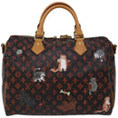 LOUIS VUITTON Catgram Speedy Bandouliere 30 Hand Bag Brown M44401 LV Auth 66796A-2