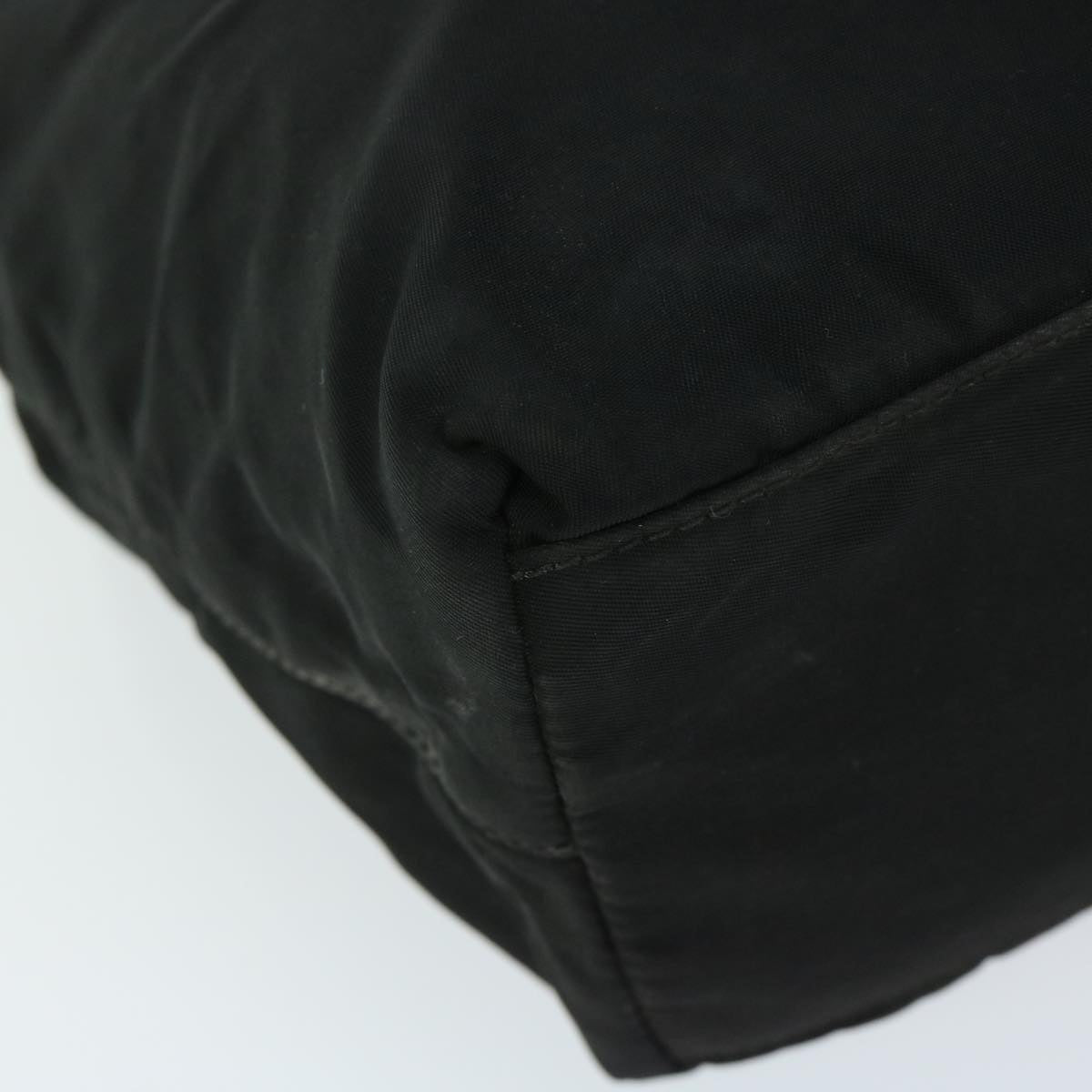 PRADA Hand Bag Nylon Black Auth 66808