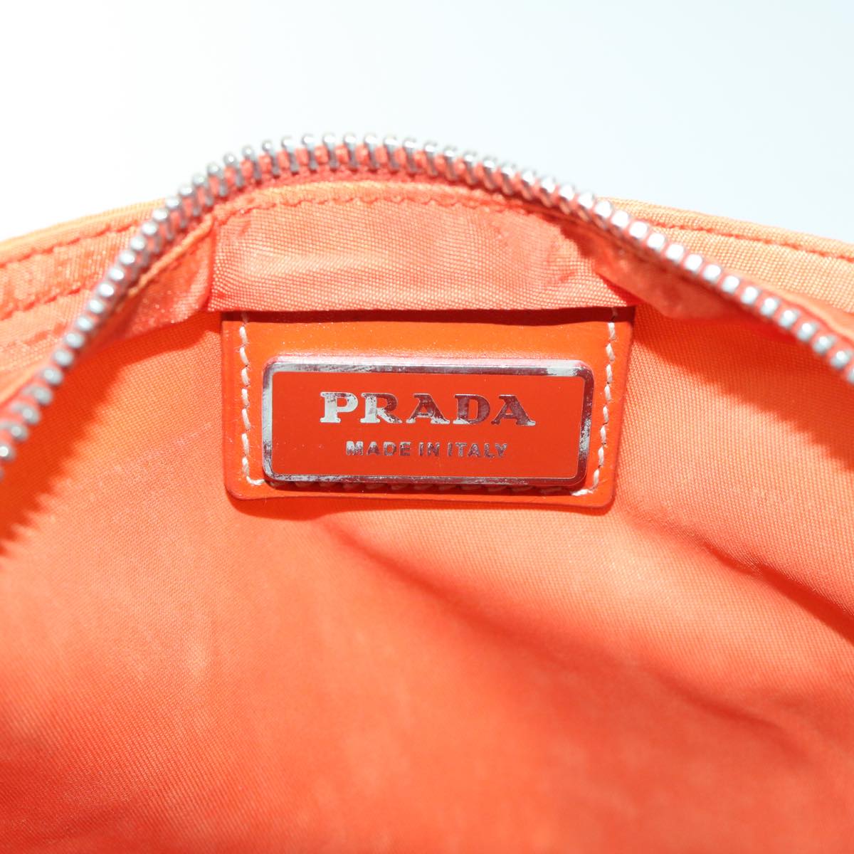 PRADA Shoulder Bag Nylon Orange Auth 66826