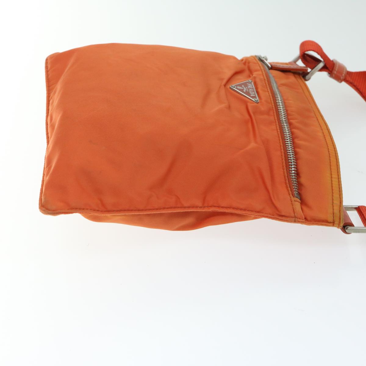 PRADA Shoulder Bag Nylon Orange Auth 66826