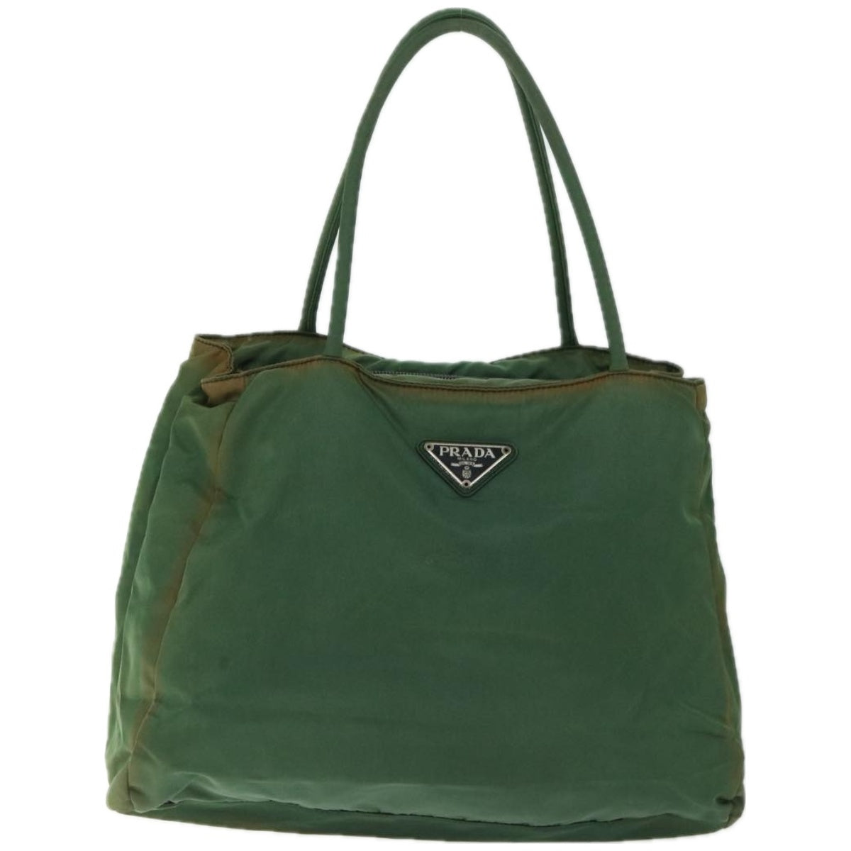 PRADA Tote Bag Nylon Green Auth 66830